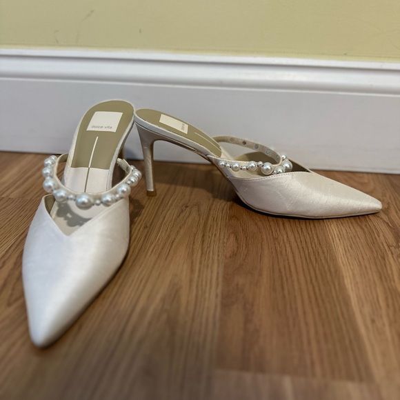 Dolce Vita Shoes - Dolce Vita Cream Heels with Pearl Accent
